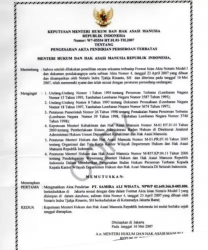 Sertifikat Akreditasi Agen Umroh